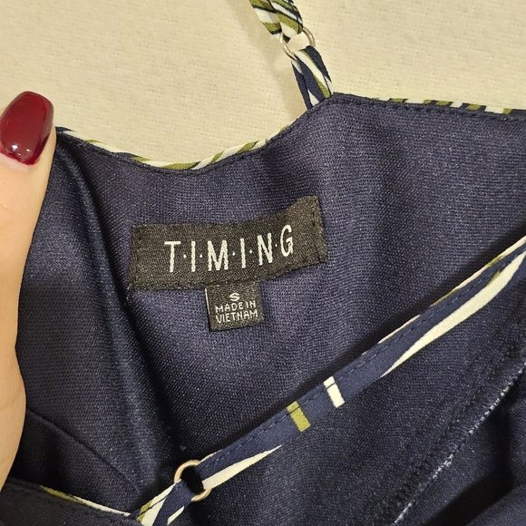 Jumpsuit Navy Blue Palm Print - Picture 5 of 7